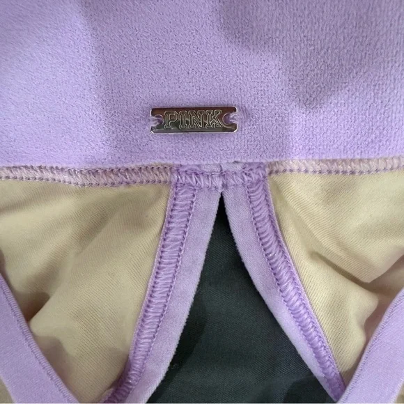 PINK Victoria's Secret Lace Triangle Bralette in Pink and Gold - Picture 4 of 8